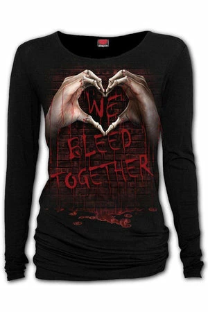 Spiral We Bleed Together - Baggy Top Black 1 Spiral We Bleed Together - Baggy Top Black