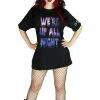 Dr Faust We're Up All Night Black T-Shirt - Sage