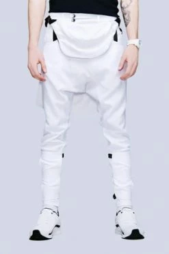 Long Clothing White Clip Pants - Unisex