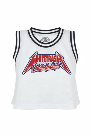 Toxico Whitetrash Metal Crop Mesh Vest 2 Toxico Whitetrash Metal Crop Mesh Vest - Image 2