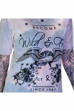 Dr Faust Wild Printed Mesh Oversized Top - Jaylene -Voodoo Vixen shop wild printed mesh oversized top jaylene dr faust 3 300x