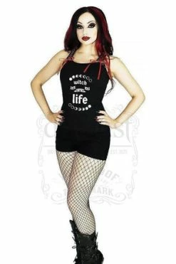 Dr Faust Witch Life Women's Black Vest - Sarai