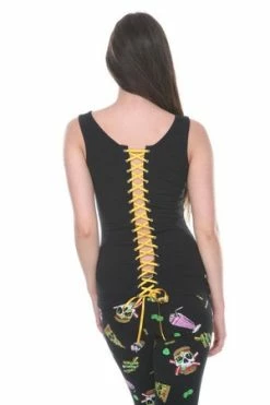 Jawbreaker Zombie Skull Burger Tie Back Top 11 Jawbreaker Zombie Skull Burger Tie Back Top -Voodoo Vixen shop zombie skull burger tie back top jawbreaker 6 300x
